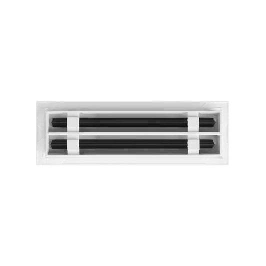 12x4 White Contemporary Air Vent Cover – Stylish Linear Slot Diffuser for Ceilings, Walls & Floors – Decorative HVAC Register Grille