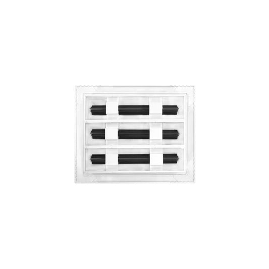 8x6 White Contemporary Air Vent Cover – Stylish Linear Slot Diffuser for Ceilings, Walls & Floors – Decorative HVAC Register Grille