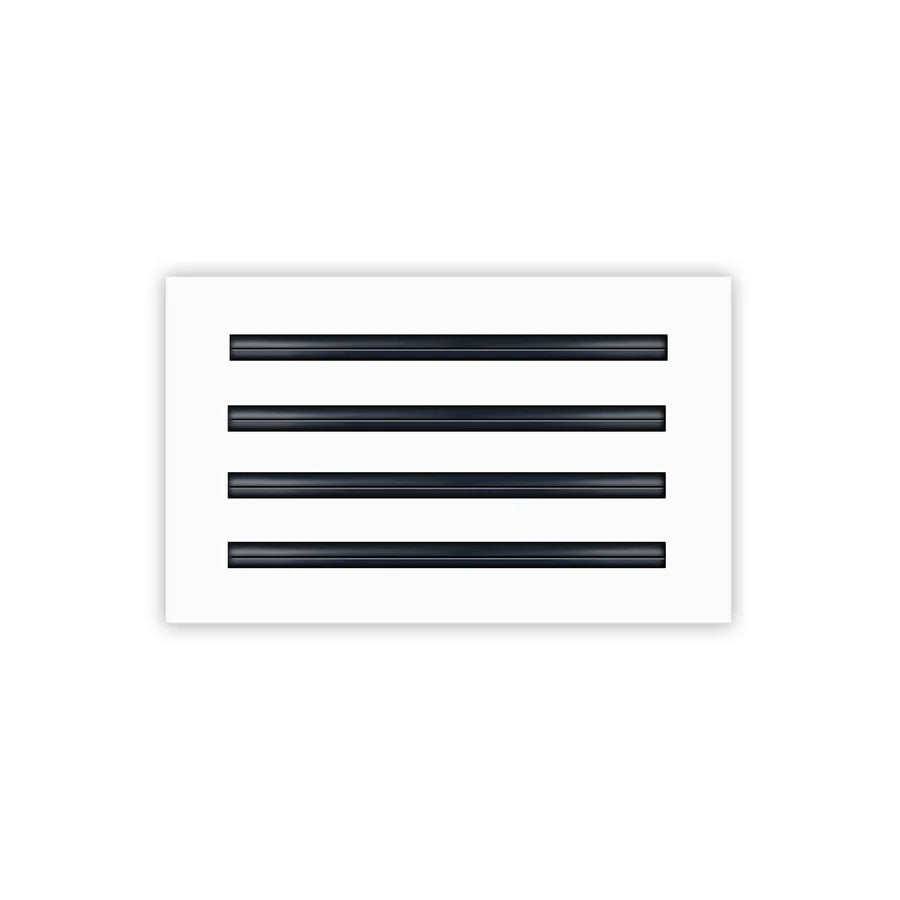 12x8 White Contemporary Air Vent Cover – Stylish Linear Slot Diffuser for Ceilings, Walls & Floors – Decorative HVAC Register Grille