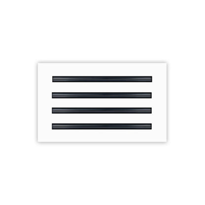 12x8 White Contemporary Air Vent Cover – Stylish Linear Slot Diffuser for Ceilings, Walls & Floors – Decorative HVAC Register Grille