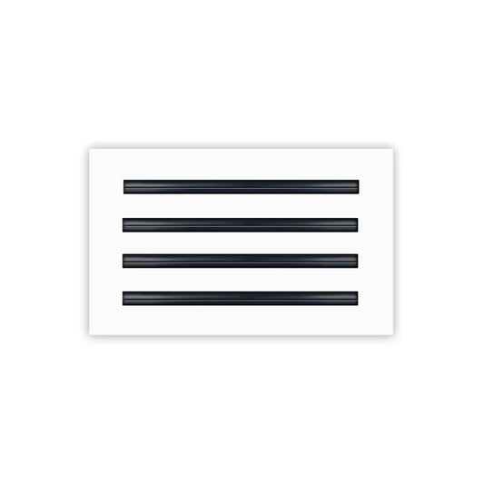 12x8 White Contemporary Air Vent Cover – Stylish Linear Slot Diffuser for Ceilings, Walls & Floors – Decorative HVAC Register Grille