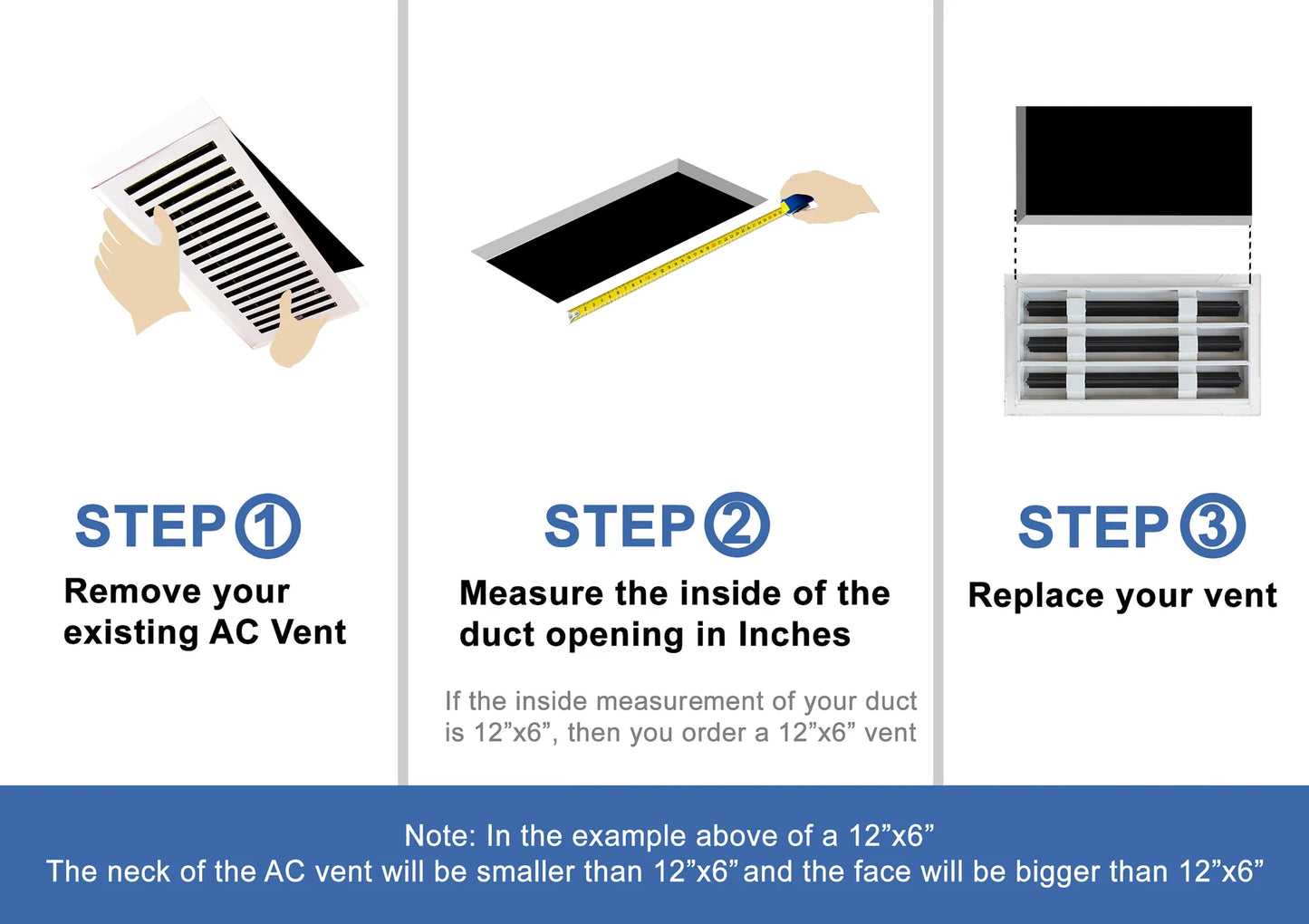 8x4 White Contemporary Air Vent Cover – Stylish Linear Slot Diffuser for Ceilings, Walls & Floors – Decorative HVAC Register Grille